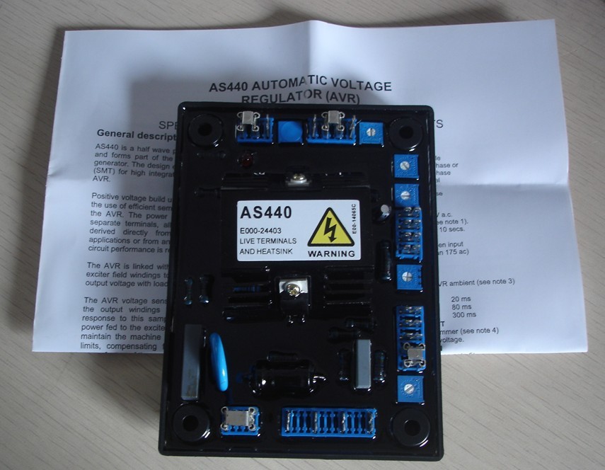 범용 디젤 브러시리스 발전기 AVR AS440 자동 전압 조정기